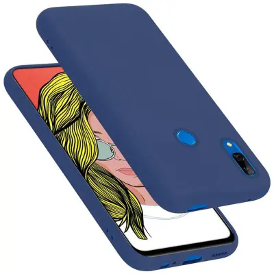 CADORABO Ohišje, združljiv s Huawei v tekoči modri barvi - zaščitni pokrov iz fleksibilnega silikona TPU