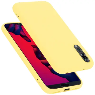 CADORABO Ohišje, združljiv s Huawei v tekoči rumeni - zaščitni pokrov, narejen iz fleksibilnega silikona TPU