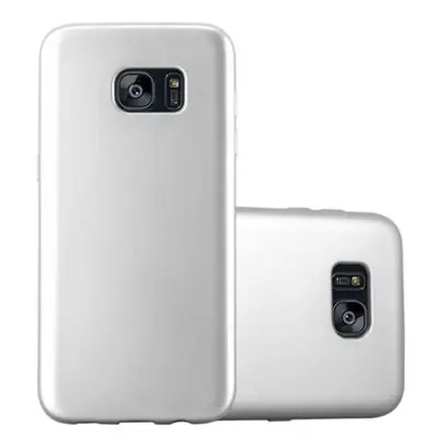 Cadorabo Case, združljiv s Samsungom v kovinskem srebru - zaščitni pokrov, narejen iz fleksibilnega silikona TPU