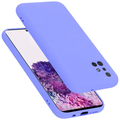 CADORABO Ohišje, združljiv s Samsungom v tekoči lahki vijolični barvi - zaščitni pokrov iz fleksibilnega silikona TPU