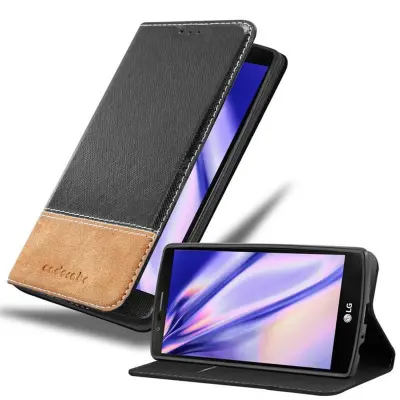 CADORABO Ohišje, združljiv z LG v črno rjavi barvi - zaščitni pokrov z magnetnim zapiranjem, stoječo funkcijo in režo za kartico