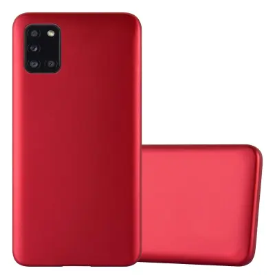 CADORABO Ohišje, združljiv s Samsungom v kovinsko rdeči - zaščitni pokrov, narejen iz fleksibilnega silikona TPU