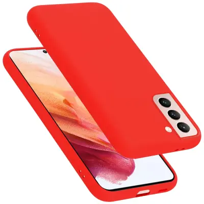 CADORABO Ohišje, združljiv s Samsungom v tekoči rdeči barvi - zaščitni pokrov iz fleksibilnega silikona TPU