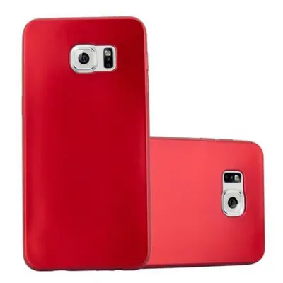 CADORABO Ohišje, združljiv s Samsungom v kovinsko rdeči - zaščitni pokrov, narejen iz fleksibilnega silikona TPU