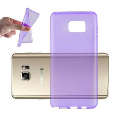 Cadorabo Case, združljiv s Samsungom v prozornem vijoličnem - zaščitnem pokrovu, narejen iz fleksibilnega silikona TPU