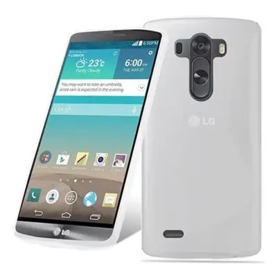 Cadorabo Case, združljiv z LG v pol prozorni - zaščitni pokrov, narejen iz fleksibilnega silikona TPU