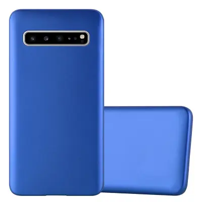 Cadorabo Case, združljiv s Samsungom v kovinsko modri - zaščitni pokrov, narejen iz fleksibilnega silikona TPU