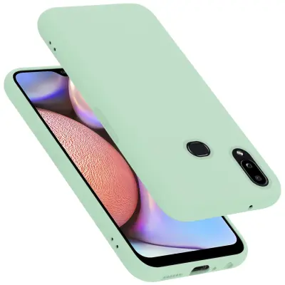 CADORABO Ohišje, združljiv s Samsungom v tekoči svetlo zeleni barvi - zaščitni pokrov iz fleksibilnega silikona TPU