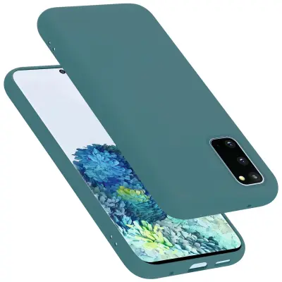 CADORABO Ohišje, združljiv s Samsungom v tekoči zeleni barvi - zaščitni pokrov iz fleksibilnega silikona TPU