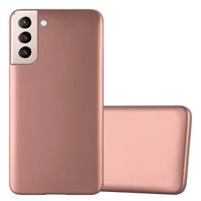 CADORABO CARE, združljiv s Samsungom v kovinskem rosă ‰ Gold - zaščitni pokrov iz fleksibilnega silikona TPU