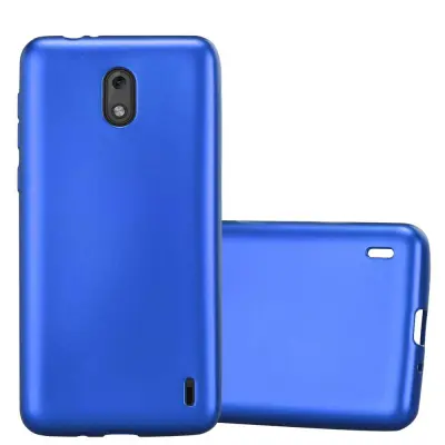Cadorabo Case, združljiv z Nokia v kovinsko modri - zaščitni pokrov, narejen iz fleksibilnega silikona TPU