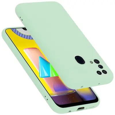 CADORABO Ohišje, združljiv s Samsungom v tekoči svetlo zeleni barvi - zaščitni pokrov iz fleksibilnega silikona TPU