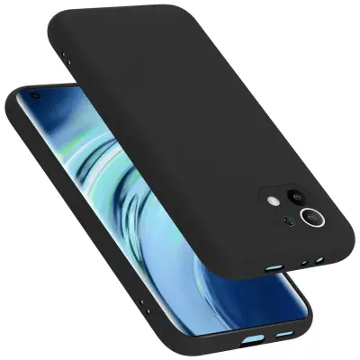 CADORABO Ohišje, združljiv s Xiaomi v tekoči črni barvi - zaščitni pokrov iz fleksibilnega silikona TPU
