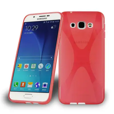 Cadorabo Case, združljiv s Samsungom v Candy Apple Red - Zaščitni pokrov iz fleksibilnega silikona TPU