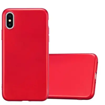 Cadorabo Case, združljiv z Apple v kovinsko rdeči - zaščitni pokrov, narejen iz fleksibilnega silikona TPU