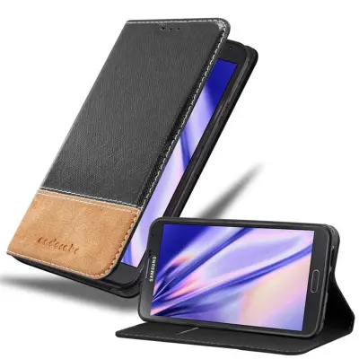 Cadorabo Case, združljiv s Samsungom v črno rjavi barvi - zaščitni pokrov z magnetnim zapiranjem, stoječo funkcijo in režo za kartico