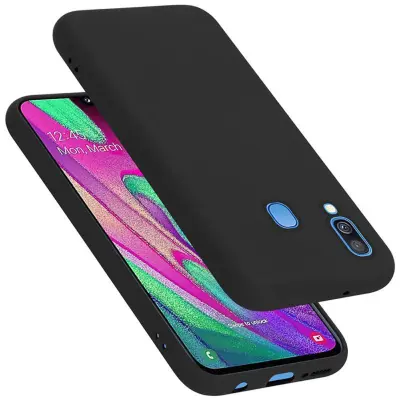 Cadorabo Case, združljiv s Samsungom v tekoči črni barvi - zaščitni pokrov iz fleksibilnega silikona TPU
