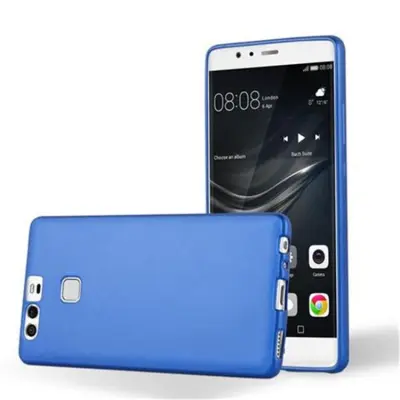 Cadorabo Case, združljiv s Huawei v kovinsko modri barvi - zaščitni pokrov iz fleksibilnega silikona TPU