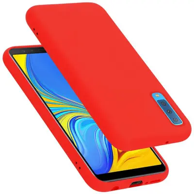 CADORABO Ohišje, združljiv s Samsungom v tekoči rdeči barvi - zaščitni pokrov iz fleksibilnega silikona TPU