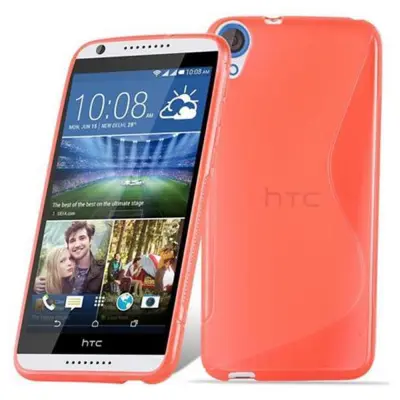Cadorabo Case, združljiv s HTC v Candy Apple Red - Zaščitni pokrov iz fleksibilnega silikona TPU