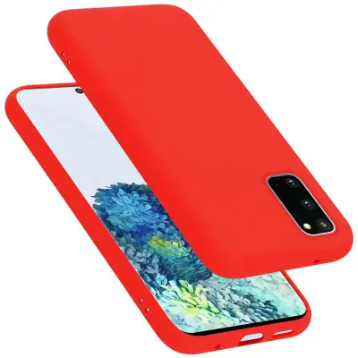 CADORABO Ohišje, združljiv s Samsungom v tekoči rdeči barvi - zaščitni pokrov iz fleksibilnega silikona TPU
