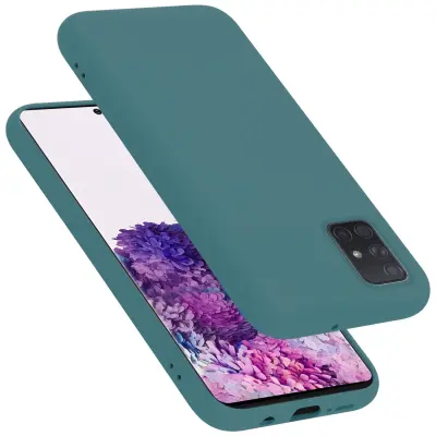 CADORABO Ohišje, združljiv s Samsungom v tekoči zeleni barvi - zaščitni pokrov iz fleksibilnega silikona TPU