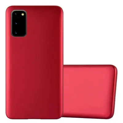 CADORABO Ohišje, združljiv s Samsungom v kovinsko rdeči - zaščitni pokrov, narejen iz fleksibilnega silikona TPU