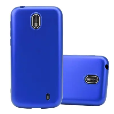 Cadorabo Case, združljiv z Nokia v kovinsko modri - zaščitni pokrov, narejen iz fleksibilnega silikona TPU