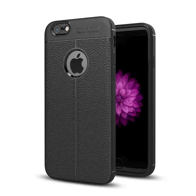 Cadorabo Case, združljiv z Apple v Deep Black - Zaščitni pokrov iz silikona TPU z plemenito imitacijo usnja