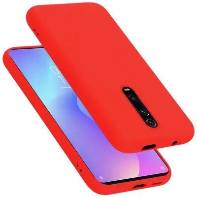 CADORABO Ohišje, združljiv s Xiaomi v tekoči rdeči barvi - zaščitni pokrov iz fleksibilnega silikona TPU