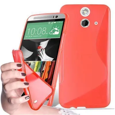 Cadorabo Case, združljiv s HTC v Candy Apple Red - Zaščitni pokrov iz fleksibilnega silikona TPU