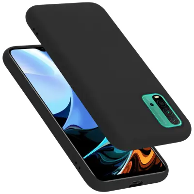 CADORABO Ohišje, združljiv s Xiaomi v tekoči črni barvi - zaščitni pokrov iz fleksibilnega silikona TPU