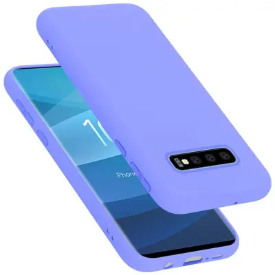 CADORABO Ohišje, združljiv s Samsungom v tekoči lahki vijolični barvi - zaščitni pokrov iz fleksibilnega silikona TPU