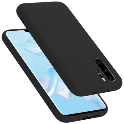 CADORABO Ohišje, združljiv s Huawei v tekoči črni barvi - zaščitni pokrov iz fleksibilnega silikona TPU