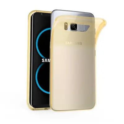 Cadorabo Case, združljiv s Samsungom v prozornem zlatu - zaščitni pokrov, narejen iz fleksibilnega silikona TPU