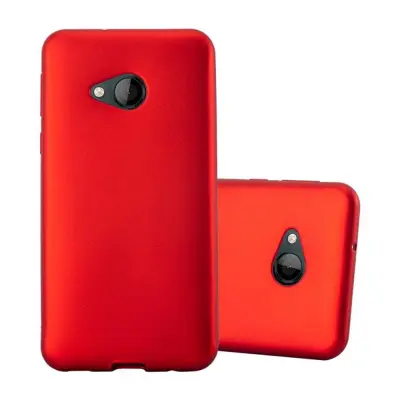 Cadorabo Case, združljiv s HTC v kovinsko rdeči - zaščitni pokrov, narejen iz fleksibilnega silikona TPU