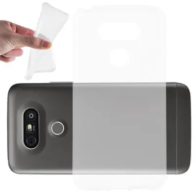 Cadorabo Case, združljiv z LG v popolnoma prozorni - zaščitni pokrov, narejen iz fleksibilnega silikona TPU