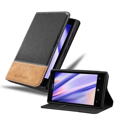 Cadorabo Case, združljiv z Nokia v črno rjavi barvi - zaščitni pokrov z magnetnim zapiranjem, stoječo funkcijo in režo za kartico
