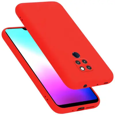 CADORABO Ohišje, združljiv s Huawei v tekoči rdeči barvi - zaščitni pokrov iz fleksibilnega silikona TPU