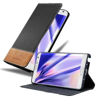 Cadorabo Case, združljiv s Samsungom v črno rjavi barvi - zaščitni pokrov z magnetnim zapiranjem, stoječo funkcijo in režo za kartico