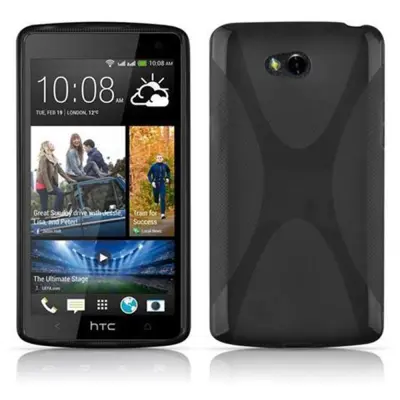 Cadorabo Case, združljiv s HTC v oksidnem črni barvi - zaščitni pokrov iz fleksibilnega silikona TPU