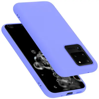 CADORABO Ohišje, združljiv s Samsungom v tekoči lahki vijolični barvi - zaščitni pokrov iz fleksibilnega silikona TPU