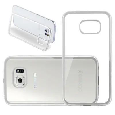 Cadorabo Case, združljiv s Samsungom v Chrome Silver - Zaščitni pokrov, narejen iz fleksibilnega silikona TPU