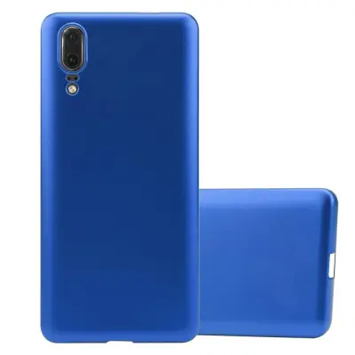 Cadorabo Case, združljiv s Huawei v kovinsko modri barvi - zaščitni pokrov iz fleksibilnega silikona TPU