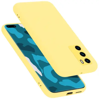 CADORABO Ohišje, združljiv s Huawei v tekoči rumeni - zaščitni pokrov, narejen iz fleksibilnega silikona TPU