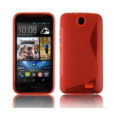 Cadorabo Case, združljiv s HTC v Candy Apple Red - Zaščitni pokrov iz fleksibilnega silikona TPU