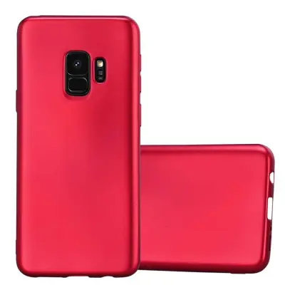 CADORABO Ohišje, združljiv s Samsungom v kovinsko rdeči - zaščitni pokrov, narejen iz fleksibilnega silikona TPU
