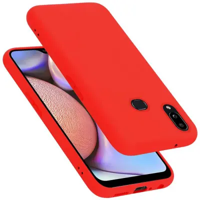 CADORABO Ohišje, združljiv s Samsungom v tekoči rdeči barvi - zaščitni pokrov iz fleksibilnega silikona TPU