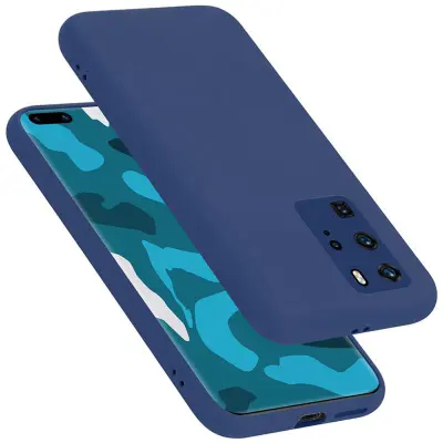 CADORABO Ohišje, združljiv s Huawei v tekoči modri barvi - zaščitni pokrov iz fleksibilnega silikona TPU