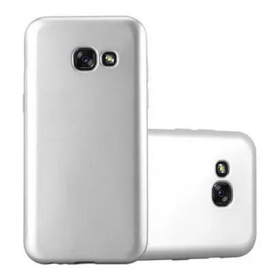 Cadorabo Case, združljiv s Samsungom v kovinskem srebru - zaščitni pokrov, narejen iz fleksibilnega silikona TPU